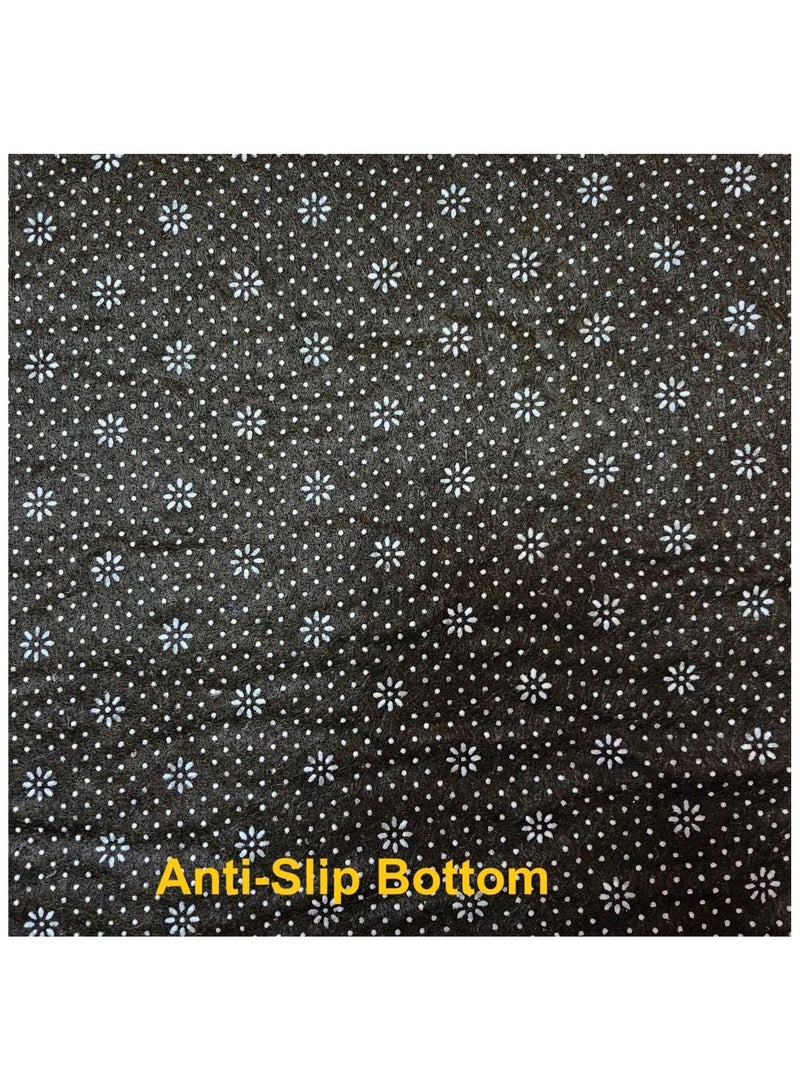 Fabienne Foam Filled Soft Prayer Mat Beige 70x110cm Lightweight Velvet Top Prayer Rug 70x110cm - Image 5